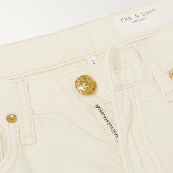 Rag & Bone ecru Sofie high-rise wide-leg jeans - size 30 - Picture 4 of 8
